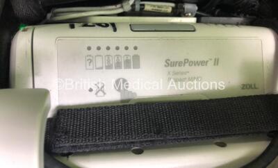 Zoll X Series Monitor/Defibrillator Including ECG, SpO2, NIBP, C02 and Printer Options with 1 x 4 Lead ECG Lead, 1 x 6 Lead ECG Lead, 1 x NIBP Hose, 1 x BP Cuff, 1 x Paddle Lead, 1 x SpO2 Finger Sensor and 1 x Zoll Sure Power II Battery In Carry Case (Pow - 5