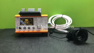 Drager Oxylog 3000 Transport Ventilator Software Version 1.24 with 1 x AC Power Supply and 1 x Hose (Powers Up) *Mfd 2009* *SN SSAB-0023*