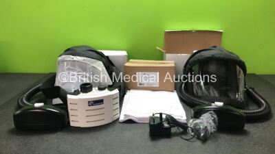 7 x Centurion Concept Air Powered Respirator Unit with Accessories Including Headpieces and 5 x Main Particulate Filters (Boxed and Unused - Only 2 x Pictured, 7 in total)