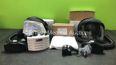 7 x Centurion Concept Air Powered Respirator Unit with Accessories Including Headpieces and 5 x Main Particulate Filters (Boxed and Unused - Only 2 x Pictured, 7 in total)