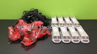 8 x 3M TR-340 Lithium Ion Battery Charger Cradle and 10 x Power Supplies (All Power Up)