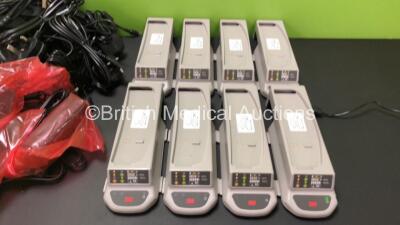 8 x 3M TR-340 Lithium Ion Battery Charger Cradle and 10 x Power Supplies (All Power Up) - 2