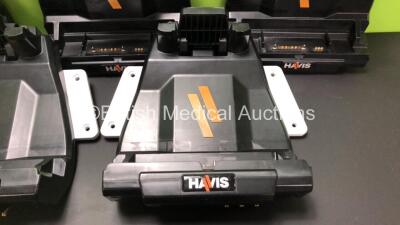 5 x Havis DS-GTC-511-3 Docking Stations and 5 x Brother Pocketjet PJ-723 Printers with RAM Cases (Includes Adapters with Damaged Cables - See Photos) *Stock Photo* - 5