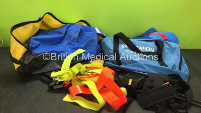 Mixed Lot Including 2 x Prometheus Leg Splints, 2 x Carry Bags, 1 x Duramedic Vacuum Splint and 3 x Safety Straps