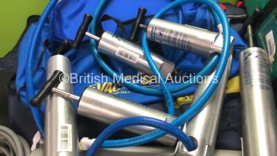 Mixed Lot Including 1 x Oxygen Bottle Carry Bag, 6 x Hartwell Medical Evac U Splint Vacuum Mattresses with 1 x Carry Bag, 2 x Mange ELK Emergency Lifting Cushions with 1 x Controller and 3 x Hartwell Medical Pump / Valves - 2