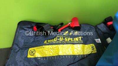 Mixed Lot Including 1 x Oxygen Bottle Carry Bag, 6 x Hartwell Medical Evac U Splint Vacuum Mattresses with 1 x Carry Bag, 2 x Mange ELK Emergency Lifting Cushions with 1 x Controller and 3 x Hartwell Medical Pump / Valves - 5