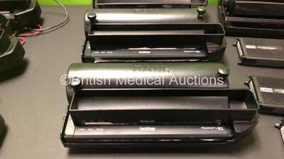 Job Lot Including 4 x Brother Pocketjet PJ-723 Printers with 3 x Adapters and 3 x Brother Pocketjet PJ-623 Printers with 4 x Printer Rolls in RAM Cases (3 x Damaged Adapter Cables - See Photos) - 5