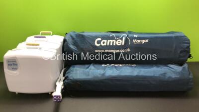 Job Lot Including 3 x Mangar Camel Emergency Lifting Cushions with 3 x Control Hoses and 3 x Mangar Airflo Plus Compressors