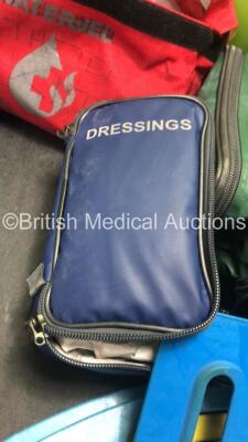 Mixed Lot Including 1 x Emergency Medical Rucksack with Various Consumables, 1 x Dressing Pack and 4 x Patient Transfer Boards - 3