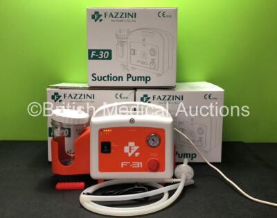 3 x Fazzini F-31 Suction Units (All Power Up, Unused in Box)