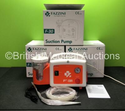 3 x Fazzini F-31 Suction Units (All Power Up, Unused in Box)