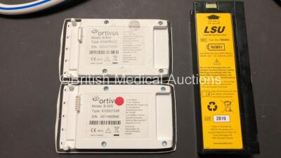 Mixed Lot Including 6 x Entonox (2 x Missing Valves - See Photos) 1 x Hartwell Medical Evac - U -Splint, 1 x Pax Bag, 2 x Ortivus B-500 Batteries (Untested) and 1 x LSU 780800 Battery (Untested) - 5