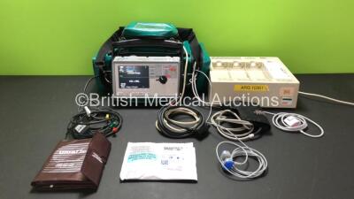 Zoll E Series Defibrillator with Bluetooth, Printer, ECG, SPO2, NIBP and C02 Options, 4 and 6 Lead ECG Leads, NIBP Cuff and Hose, Zoll Capnostat 5 Mainstream Sensor, SPO2 Finger Sensor, Paddle Lead, DC Power Supply, Skintact Pediatric Electrodes *Expiry -