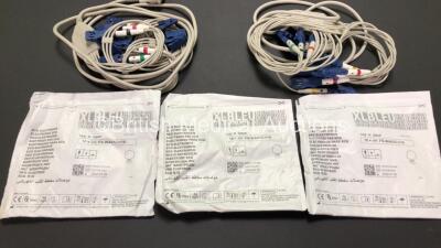 2 x Schiller AT-101 EKG Machines with Leads and 3 x ECG Electrodes Packs (All Expired 2022) in 2 x Carry Bags (1 x No Power, 1 x Missing Earthing Connection - See Photos) - 5