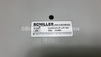 2 x Schiller AT-101 EKG Machines with Leads and 3 x ECG Electrodes Packs (All Expired 2022) in 2 x Carry Bags (1 x No Power, 1 x Missing Earthing Connection - See Photos) - 7