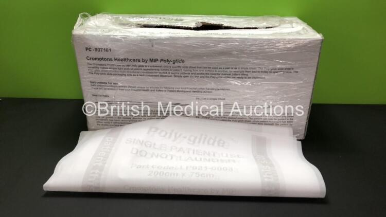 2 x Boxes of Cromptons Healthcare Polyglide Patient slide Sheets (100 Units per Box - 200 Total Units)