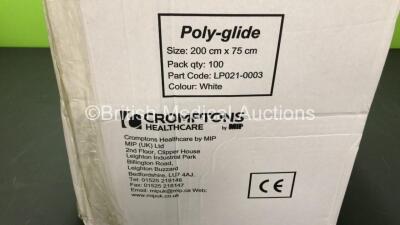 2 x Boxes of Cromptons Healthcare Polyglide Patient slide Sheets (100 Units per Box - 200 Total Units) - 2