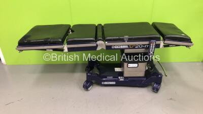 Eschmann T20-m+ Electric Operating Table Ref T2M2D12101 with Controller and Cushions (Powers Up - Rips to Cushions - See Pictures) *S/N T2MB2K1871*