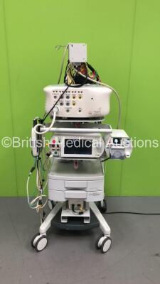 Stack Trolley Including BioSense Webster Carto 3 Unit * Mfd 2010 *,Stockert SmartABlate RF Generator System * Mfd 2017 * with Accessories and Footswitch (Powers Up) * SN 11566 / G4C-2272 *