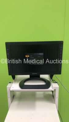 Sony LCD Monitor on CTL Stack Trolley (Powers Up) *15739* - 3