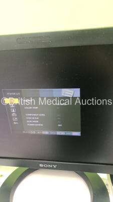 Sony LCD Monitor on CTL Stack Trolley (Powers Up) *15739* - 5