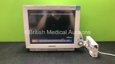Philips Intellivue MP70 Touch Screen Patient Monitor *Mfd 2010* (Powers Up) with 1 x Philips M3015A Microstream CO2 Module Including CO2, Press and Temp Options *Mfd 07-2013* *SN DE43519245, DE84394734*