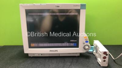 Philips Intellivue MP70 Touch Screen Patient Monitor *Mfd 2010* (Powers Up) with 1 x Philips M3012A Module Including Press and Temp Options *Mfd 2005* *SN DE34703691, DE84394739*