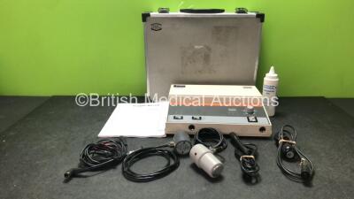 Enraf Nonius Sonopuls 463 Ultrasound Therapy Units with 5 x Transducer / Probes with 1 x Operating Manuals in Carry Case (Untested Due to Missing Power Supply) *SN 01478*