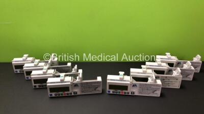 6 x McKinley T34 Syringe Pumps and 2 x CME Medical T34 Syringe Pumps (All Power Up with 9V Battery, 1 x Battery Included)