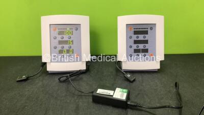 2 x Enraf Nonius Endomed 182 Electrotherapy Units with 1 x AC Power Supply (Powers Up)