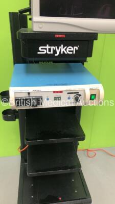 Stryker Stack Trolley with Stryker Vision Elect HD Monitor and Smith & Nephew Dyonics 300XL Light Source (Both Power Up) - 6
