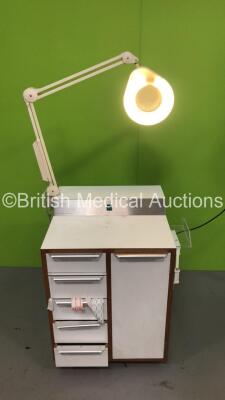 Haydon Footman and Co Table with Examination Lamp (Powers Up with Good Bulb)