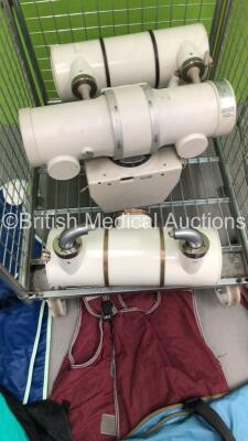 Mixed Cage Including 3 x X-Ray Heads (1 x Siemens 3345233, 1 x Philips 9890 000 04851 and 1 x Siemens 3342509) and 5 x X-Ray Aprons (Cage Not Included) - 6