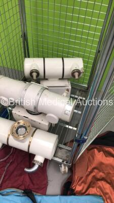 Mixed Cage Including 3 x X-Ray Heads (1 x Siemens 3345233, 1 x Philips 9890 000 04851 and 1 x Siemens 3342509) and 5 x X-Ray Aprons (Cage Not Included) - 12
