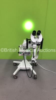 Olympus OCS 500 Colposcope on Stand with 2 x WHS10X-H/22 Eyepieces and Olympus CLH-SC Light Source (Powers Up with Good Bulb) *S/N 07251*