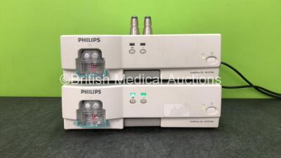 2 x Philips IntelliVue G5- M1019A Gas Modules with Water Traps (Both Power Up) *Mfd 2009-2008*