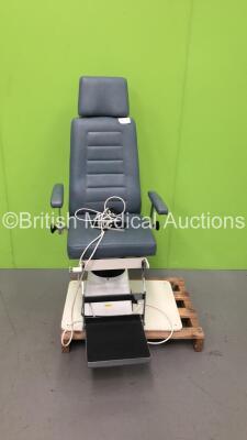 Unknown Make of Electric Dental Chair with Controller (Powers Up) *S/N FS0207445*