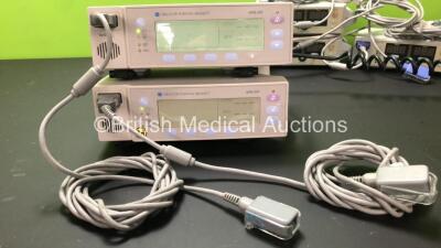 Job Lot Including 1 x Philips M3046A M3 Patient Monitor (Draws Power Does Not Power Up) with 1 x Hewlett Packard M3000A Module Including ECG/Resp, SpO2, NBP, Temp and Press Options, 2 x Nellcor Puritan Bennett NPB-295 Pulse Oximeters (Both Power Up) with - 4