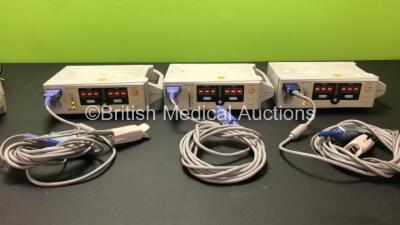 Job Lot Including 1 x Philips M3046A M3 Patient Monitor (Draws Power Does Not Power Up) with 1 x Hewlett Packard M3000A Module Including ECG/Resp, SpO2, NBP, Temp and Press Options, 2 x Nellcor Puritan Bennett NPB-295 Pulse Oximeters (Both Power Up) with - 5