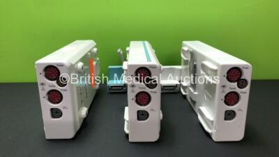 3 x Philips M3014A Modules Including CO2, Temp and Press Options (1 x Slight Damage to Casing - See Photos)