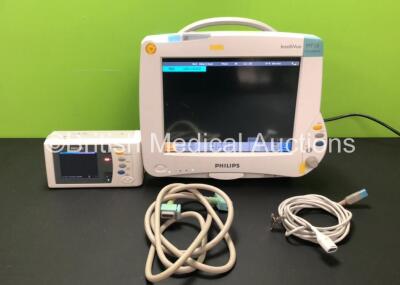 Philips Intellivue MP50 Anesthesia Monitor Software Revision G.01.80 *Mfd 2009* (Powers Up) 1 x Philips Intellivue X2 Handheld Patient Monitor Including ECG, SpO2, NBP, Press and Temp Options *Mfd 2014* (Powers Up with Stock Battery, Damaged Casing - See 