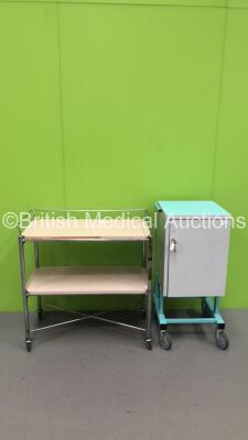 1 x Bristol Maid Lockable Cabinet and 1 x Metal Trolley - 2