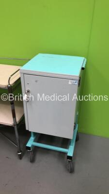 1 x Bristol Maid Lockable Cabinet and 1 x Metal Trolley - 4