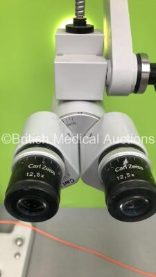 Zeiss OPMI 9-FC Surgical Microscope with Zeiss f125 Binoculars, 2 x 12,5x Eyepieces, f=200= Lens on Zeiss S1 Stand (Powers Up with Good Bulb) *S/N 315167* - 7