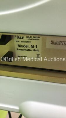 SLE5000 Infant Ventilator HFO TTV Plus Model M-1 Software Version 5.0 on Stand with Hoses (Powers Up) * Mfd 10/2011 * **SN 55062** - 10