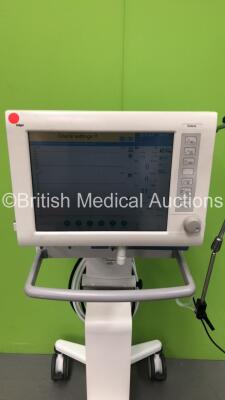 Drager Evita XL Ventilator Ref 8414900-34 Software Version 06.12 - Running Hours 82281 with Hoses (Powers Up - Small Damage to Corner of Screen) *S/N ARZC-0292* **Mfd 2008** ***A/N 0011204*** - 4