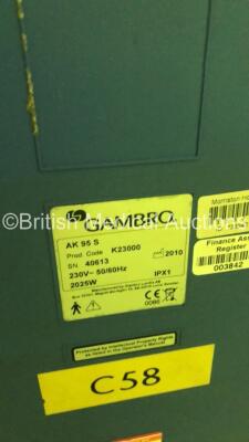 1 x Gambro AK 95 S Dialysis Machine (Powers Up) and 1 x Gambro AK 96 Dialysis Machine (Spares and Repairs) - 10