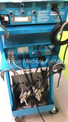 Valleylab Force FX-8C Electrosurgical / Diathermy Unit on Stand with Dome Footswitch, Valleylab Argon Gas Delivery Unit II with Accessories (Powers Up) *S/N F2E22365A / G3B2791UX* **A/N 0005801 / MP24033 / MP24033* - 15