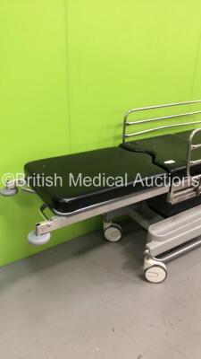 Anetic Aid QA2 Hydraulic Patient Trolley with Cushions (Hydraulics Tested Working) - 3