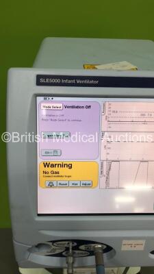 SLE5000 Infant Ventilator HFO TTV Plus Model M-1 Software Version 5.0 on Stand with Hoses (Powers Up) * Mfd 10/2011 * **SN 55063** - 4